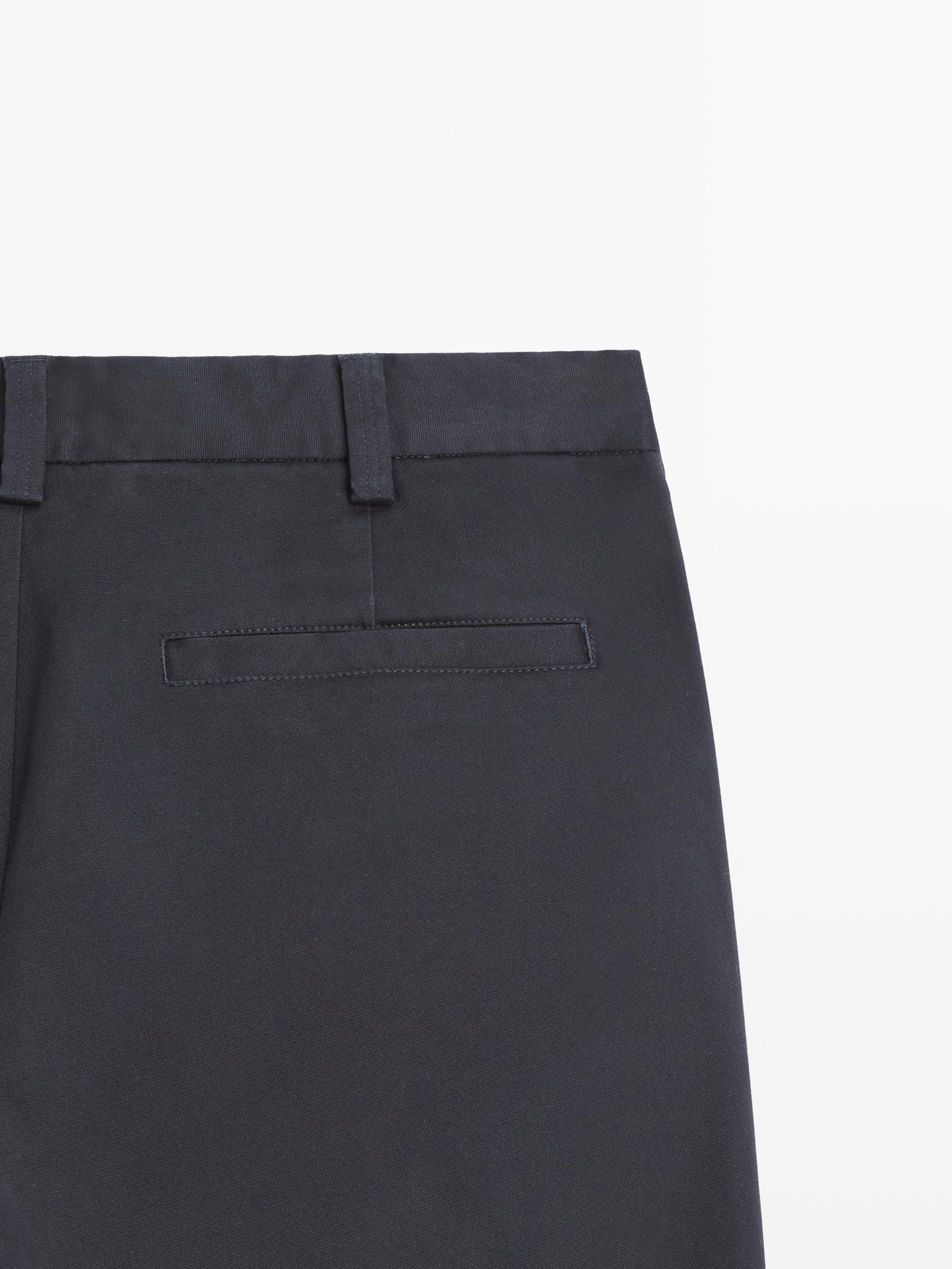 Pantalon tapered fit microtexturé